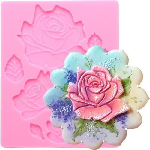 Rose Flower Silicone Lace Molds Wedding Cupcake Topper Fondant Cake Decorating Tools Candy Clay Chocolate Gumpaste Moulds