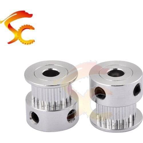 20 teeth GT 2GT 2M Timing Pulley Bore 5mm 6mm 6.35mm 8mm for Width 6mm 2MGT GT2 synchronous belt pulley 20teeth 20T 10pcs