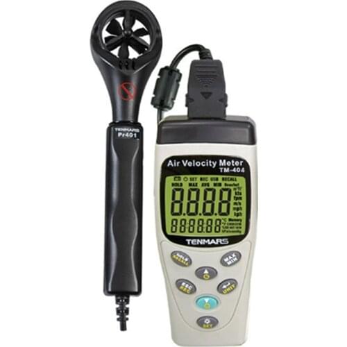 TENMARS TM-404 Anemometer Use For Measures Air Speed, Temperature ,Humidity,Air Moisture and Absolute Pressure,New