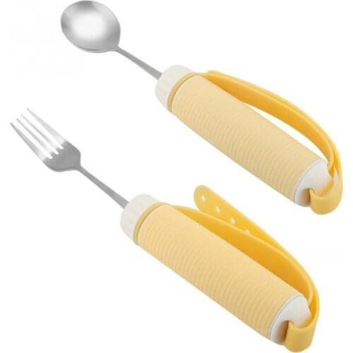 Convenient Disabled Patient Arthritis Fork Elder Utensil Removable Flexible Rotating Eating Tablewares Disabled Fork New Arrival
