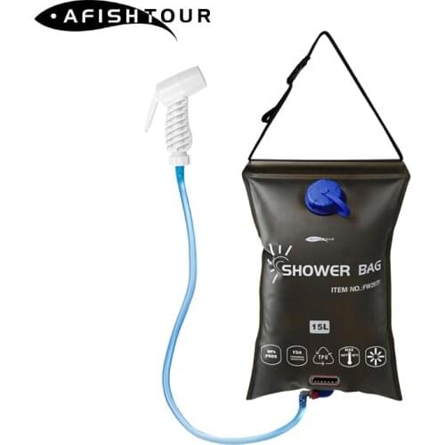 Shower Bag 15L Outdoor Foldable Camping Solar Bathing Bag Food Grade TPU Summer Bath And Shower Car Wash Artifact With Sprinkler