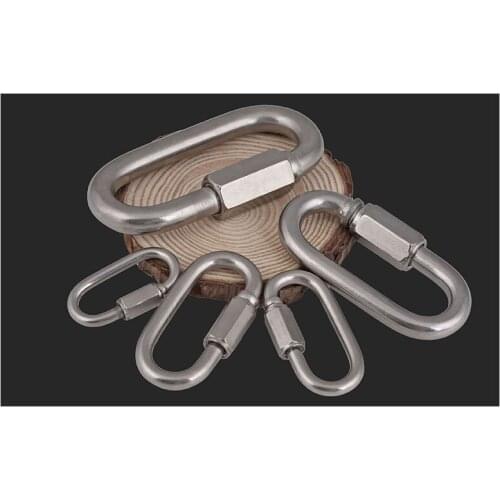 High strength solid 304 stainless steel M3.5 M4 M5 M6 M8 M10 M12 safety climbing buckle connecting ring pet chain Swing