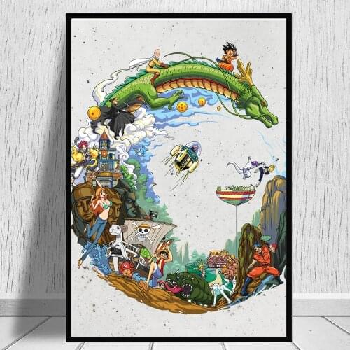 Japanese Popular Anime Collection Posters And Prints Kids Room Cartoon Wall Art Canvas Painting Picture For Mural Decoration