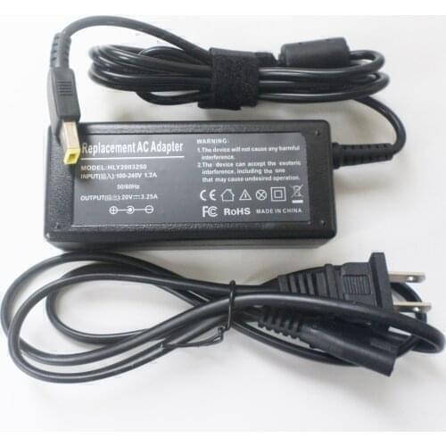 65W Power Charger For Lenovo 45N0322 45N0254 45N0261 45N0262 45N0265 45N0266 45N0267 45N0278 45N0326 45N0328 AC Adapter USB Plug