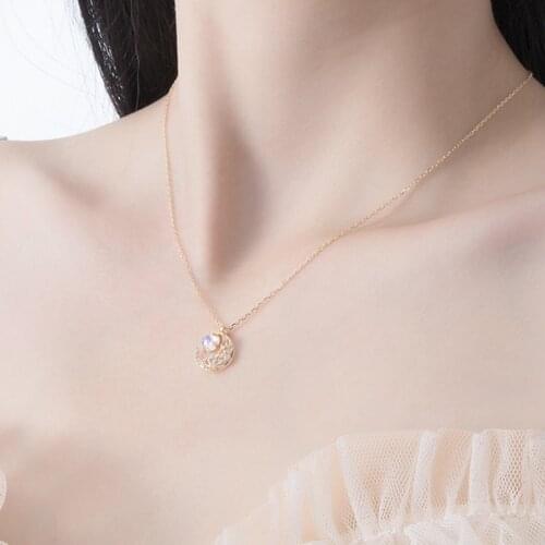 Sterling S925 3Pcs/Lot moon design simple temperament clavicle chain female tide light luxury Fashion Necklaces