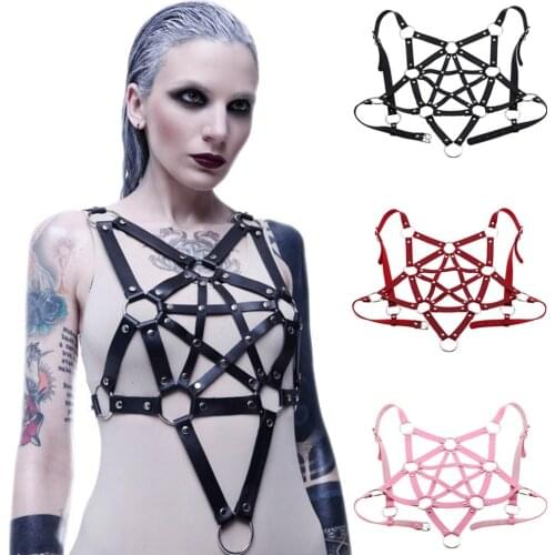 Goth Spider web Sword Belt Sexy Women Body Harness Bra Chest Bondage Erotic Lingerie Cage Garter Belt Suspenders accessories