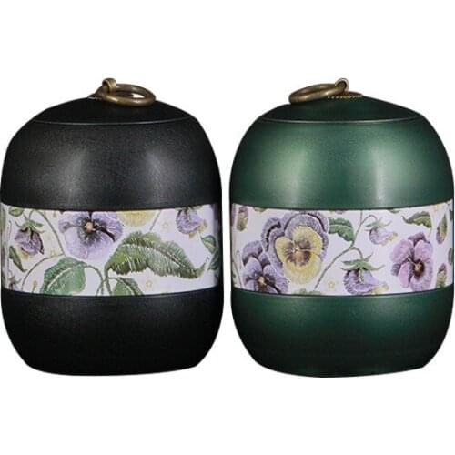 14cm Chinese style vintage small tea pot black tea green tea packaging tin box tinplate tin can for tea 100-150g