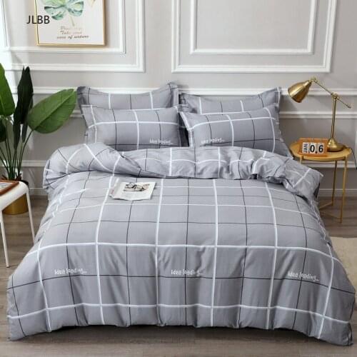 100% Cotton Pastoral Flower Printed 4pcs Bedding Sets Plaid Stripe King Size Duvet Cover Set Single Double Queen Soft Bed Sheets