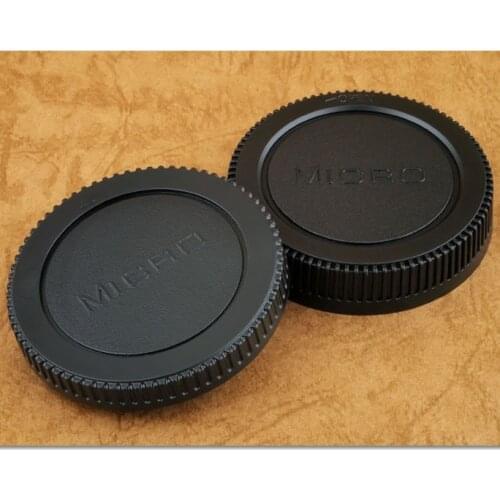 2 in 1 Body Caps + Rear Lens Cap Cover for Micro 43 M4/3 Olympus Panasonic EM5 EP3 EP5 GH2 GX7