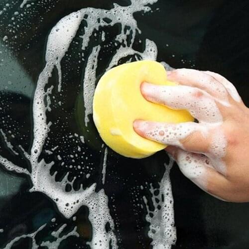 5pcs Wax Sponges Car Wash Polish Sponge Car Wax Foam Sponges Applicator Pads For Clean Car Cleaning care Tools Glass Yellow