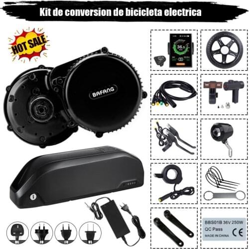 EU US No tax BBS02B BBS02 48V 750W Bafang mid drive electric motor kit with 48V 17.5Ah 16ah down tube ebike battery with charger