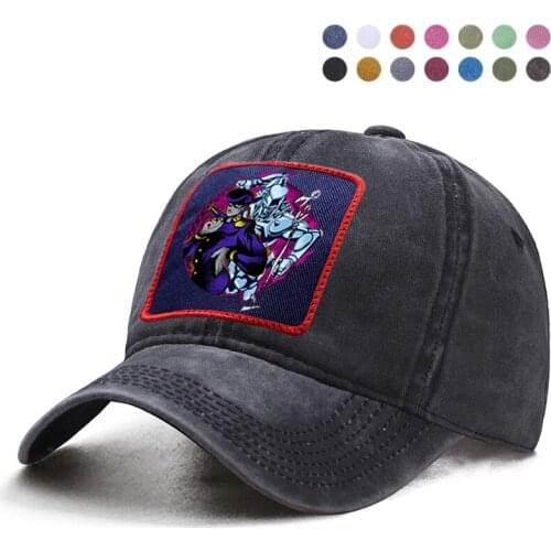 Japanese Anime JoJos Bizarre Adventure Baseball Cap Dad Trucker Solid Hat Women Ponytail Berets Caps Boinas Bone Casquette Hats