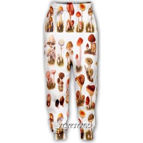 New Unisex Mushroom Art 3D Print Causal Clothing Fashion Men Women Hip Hop Pants Plus Size S-7XL Trouser Jogger Men