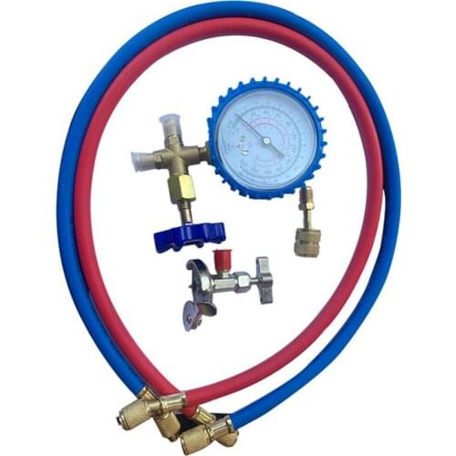 Household Inverter R410A Connector Air Conditioner Refrigerant Adding Kit Adapter Opening Valve Refrigerant Table Meter Tool Set