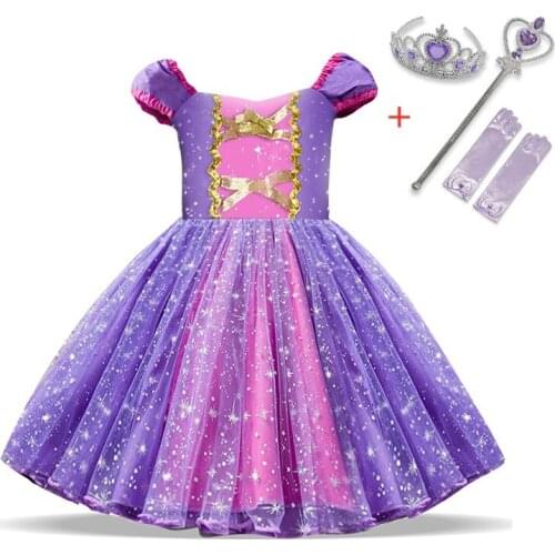 Baby Girl Dress So-fia Costume Girls Princess Party Dress Halloween Cosplay Dresses For Kids Children Clothes Vestidos
