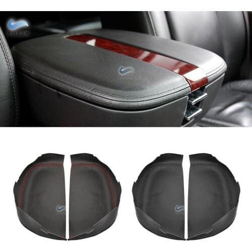 For Cadillac Escalade 2007 2008 2009 2010 2011 Car Microfiber Leather Interior Center Control Lid Armrest Box Cover Sticker Trim