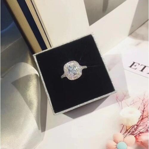 Vintage ring Pave setting 5A zircon Cz 925 Sterling silver Engagement Wedding Band Rings set For Women Bridal bijoux