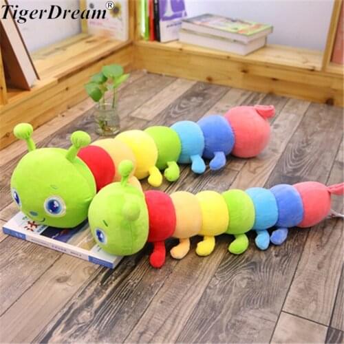 Colorful Caterpillar Doll Soft PP Cotton Stuffed Plush Toy Sleeping Pillow Caterpillars Cushions Toys Kid Birthday Gifts