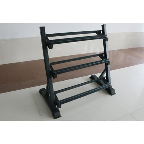 Indoor Square Pipe Dumbbell Stand Gym Vertical Fixed Three-Layer Dumbbell Placing Rack Dumbbell Bracket Bearing 200kg MD-05