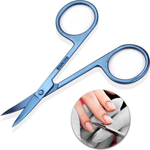 1Pcs Scissors Nail Cuticle Cutter Nippers Cuticle Scissors Makeup Curved Head Dead Skin Remover Professional Nails Manicure Tool