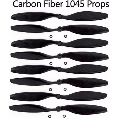 8pcs 10x4.5 1045 Carbon Fiber Propeller Blade CW CCW Props for RC Camera Drone 10inch F450 F550 DIY RC Spare Parts Wing Fans