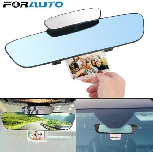 Anti Dazzle Auxiliary Rear View Stop Sign Photo Frame Double Lens Multifunctional Blue Mirror Car Rear Rearview Mirror