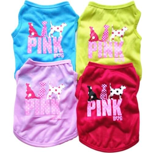 Cartoon Dog Shirt Small Dog Clothes Chihuahua T-Shirt Cute Puppy Vest Summer Pet Clothes Ropa Perro Breathable Pets Clothin