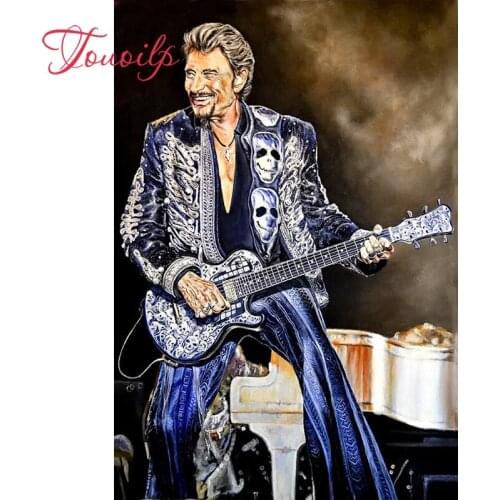5D Superstar singer johnny hallyday spuare&round diamond painting crystal diamond embroidery crystal painting cross stitchsets