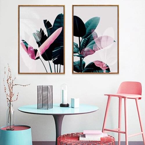 Nordic Canvas Painting Watercolor Leaf Plant Branch Wall Art Print Picture DIY Home Decor Picture Living Room Home Decor Poster