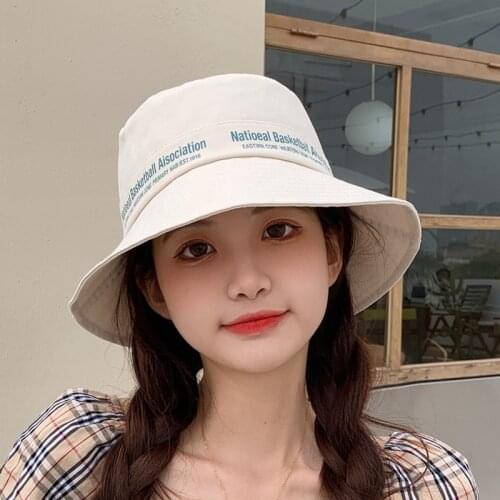 2021 New Fashion Letters Embroidered Reversible Bucket Hats for Women Men Chapeau Femme Panama Hat Bonnet Cap Summer Sun Cap