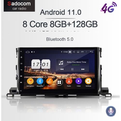 PX6 10.1" TDA7851 2 din Android 10.0 4G+64GB Car DVD Player car radio 5.0 RDS autoradio GPS For Toyota Highlander 2015 2016 2017