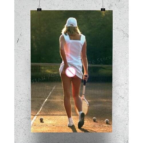 R0126 Sexy Hot Girl Tennis Hips Wall Sticker Silk Poster Art Home Decoration