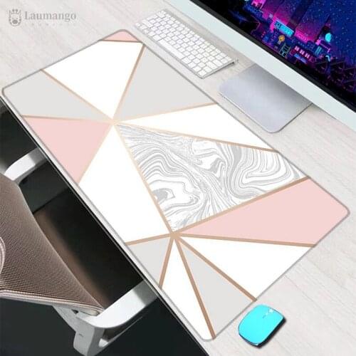 Pink Marble Mouse Pad Gamer PC Gaming Accessories Mousepad Keyboard Laptop Computer Speed Large XL Desk Mat LOL Varmilo Mausepad