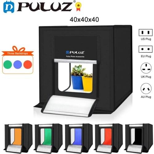 PULUZ 40*40cm 16 inch photography photo light box studio studio desktop soft box set with 6 background colors studio photo box