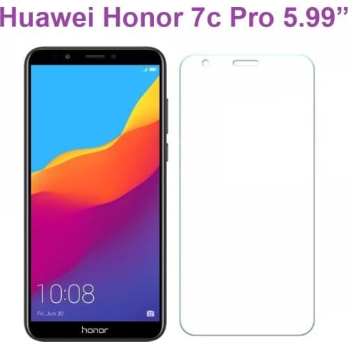 2PCS Screen Protector 7C PRO Russia Tempered Glass For Huawei Honor 7C Pro 5.99" Phone Protective Toughened Glass Front Film