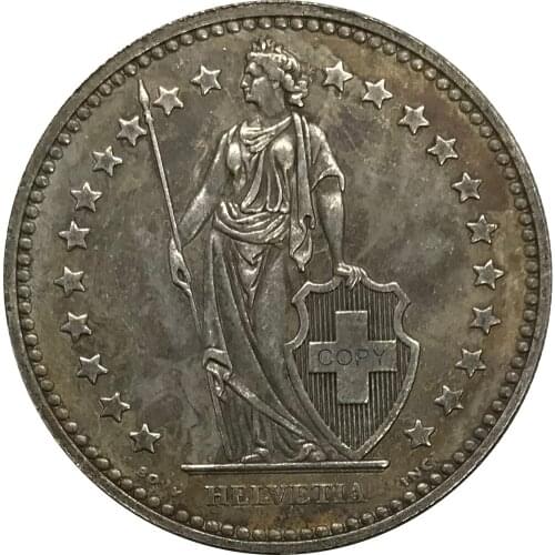 1911 B Switzerland 2 Franken Cupronickel Plated Silver Collectibles Copy Coin