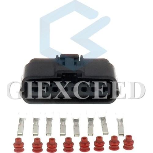 2 Sets 8 Pin Waterproof Electrical Sealed Automotive Connector Female Plug Socket With Pins And Seals