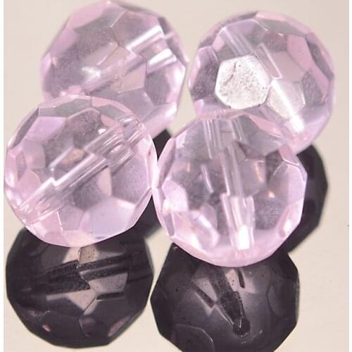 25pcs 14mm Transparent Faceted Czech Round Spacer Glass Spacer Beads For Diy Jewelry Making DIY Bracelet & Necklace Accerrories