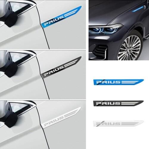 Car Styling 2pcs Side Wing Badge Emblem Fender Sport Car Sticker for Toyota Prius Accessories