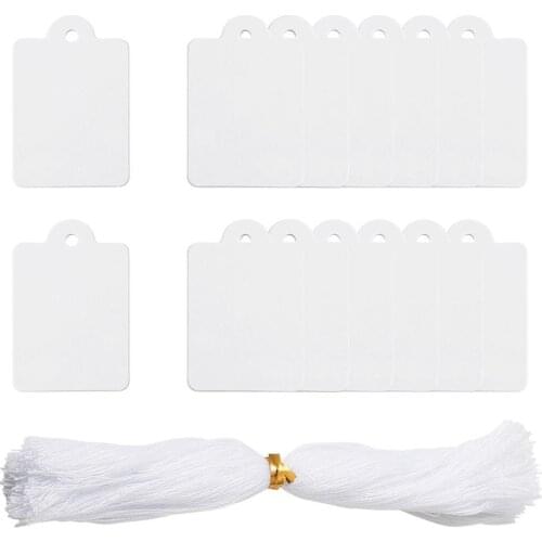 Price Label Tags String Tie White Blank Price Tag For Jewelry Display Watch Paper Price Tag Rectangular 45x28mm