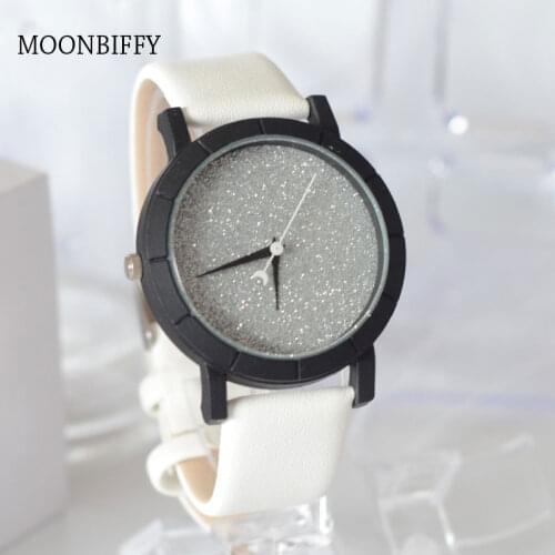 Cute Moon Stars Design Analog Wrist Watch Women Unique Romantic Starry Sky dial Casual Fashion quartz watches Woman Girl Gift