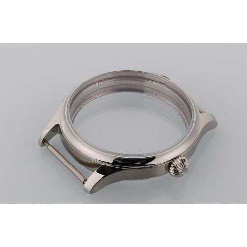 Parnis 44mm 316L Stainless Steel Watch Case fit 6497/6498 Mechanical Hand Wind Movement