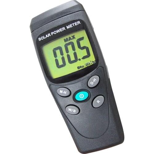 Digital Solar Power Meter BTU W/m2 Radiation Energy Cell Tester Auto Range Made in Taiwan