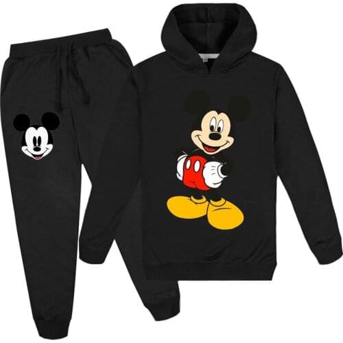 Disney Fashion Mickey Mouse Kids Childrens Sweatshirt Big Boy Boys and Girls Hoodie + Pants Set