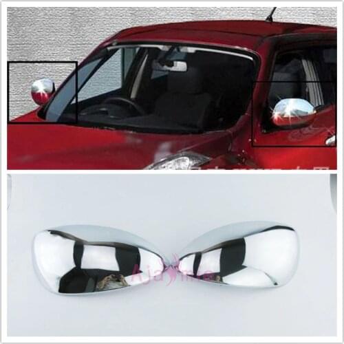 For Nissan Juke 2011 2012 2013 Door Side Wing Mirror Overlay Rear View Cover Trim Rearview Panel Chrome Car Styling Accessories