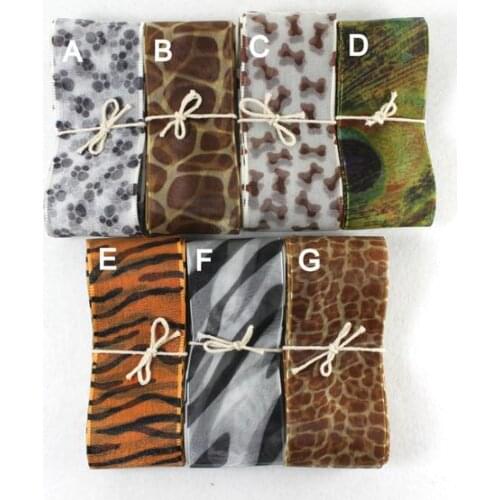 4 Yards 40mm Double Sided Grosgrain|Printed|Floral Pattern|Leopard Print|Stripy|Checkered|Polka Dot|Craft Flora