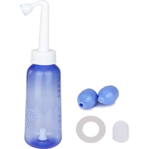 Q9QB Nasal Rinse Neti Pot Nasal Irrigation Wash Bottle 300ml Nasal Care Kit for Adult Kid Children