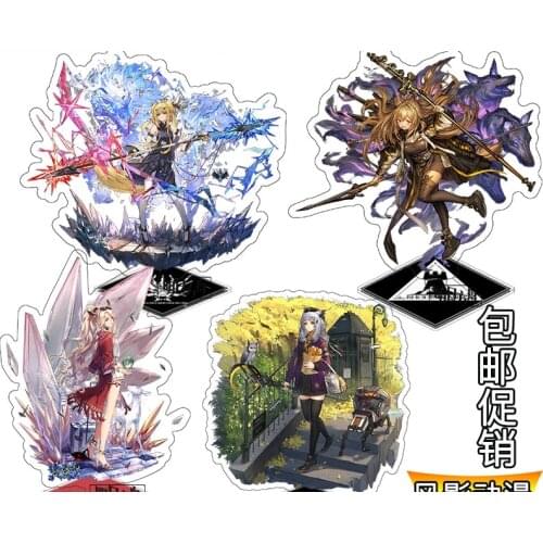 Hot Game Arknights Anime Acrylic Stand Figure Model Leizi Gitano Ptilopsis Bagpipe Hoshiguma Gravel Shining Holiday Gifts