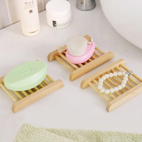 2019 Hot Natural Wood Soap Tray Holder Dish Storage Bath Shower Plate Home Bathroom Wash Soap Holder Storage Organizer
