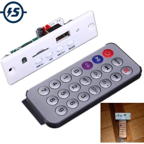 Mini 5V White MP3 Decoder Board Call Decoding Module MP3 WAV U-Disk & TF Card USB With 2*3W Stereo Amplifier